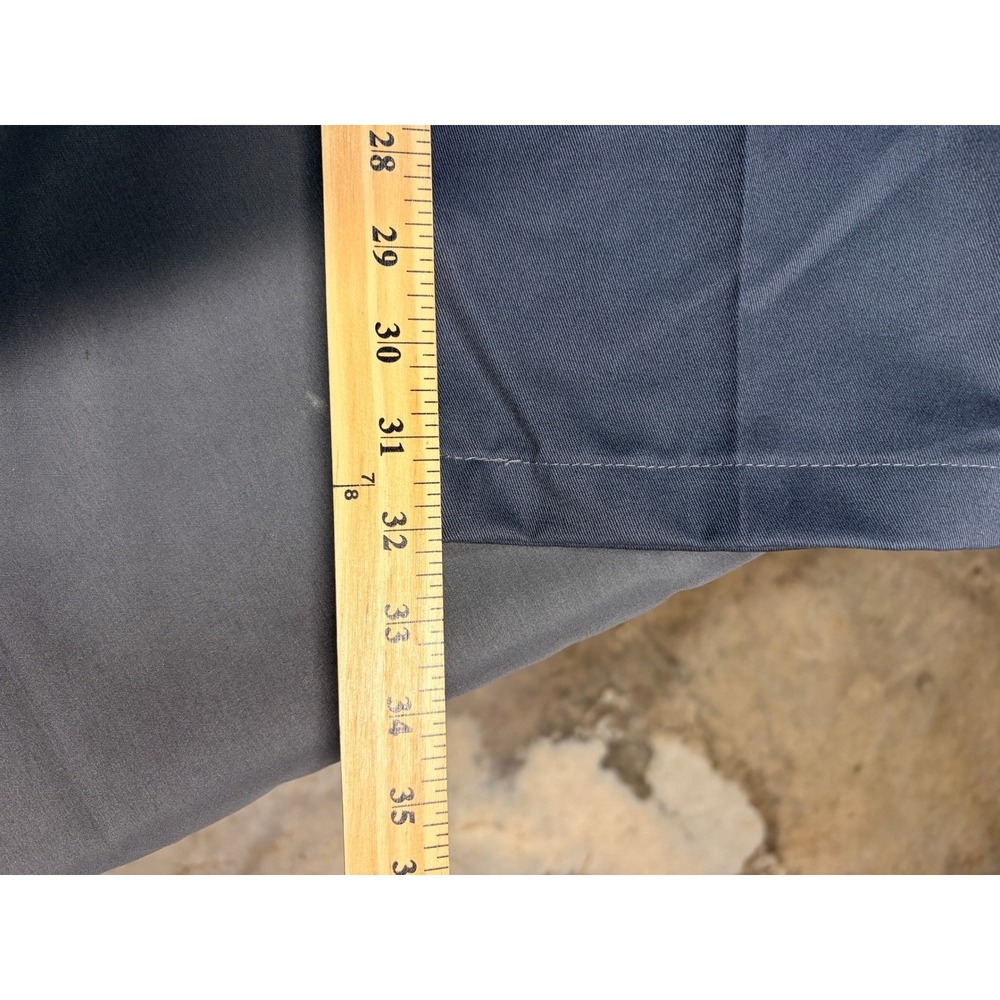 Lands End Mens Gray Dress Pants Flat Front Straight Leg Twill Trousers 42x31.5 - Picture 10 of 12